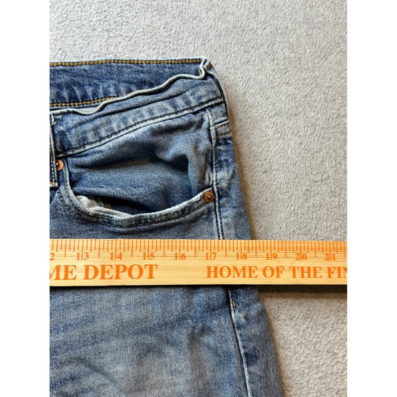 Levi's 514 Straight Fit Denim Jeans Mens Size 33x30 Actual 32x29 Blue Distressed - Picture 12 of 16